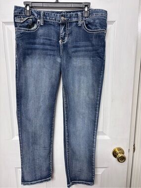 Maurices Mid-Rise Cropped Stretch Denim Jeans - Blue